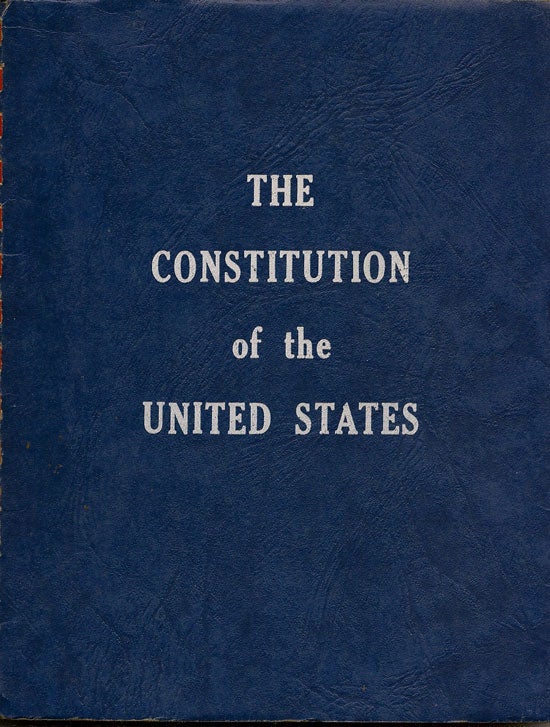 Item #011633 The Constitution of the United States. EDNA E. BRINKMAN