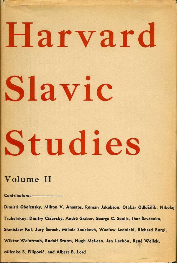 Item #016500 Harvard Slavic Studies. F. DVORNIK