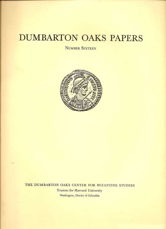 Item #018137 Dumbarton Oaks Papers Number Sixteen