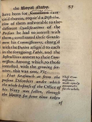 Memoires Relating To The State Of The Royal Navy Of England For Ten Years, Determin'd December 1688.