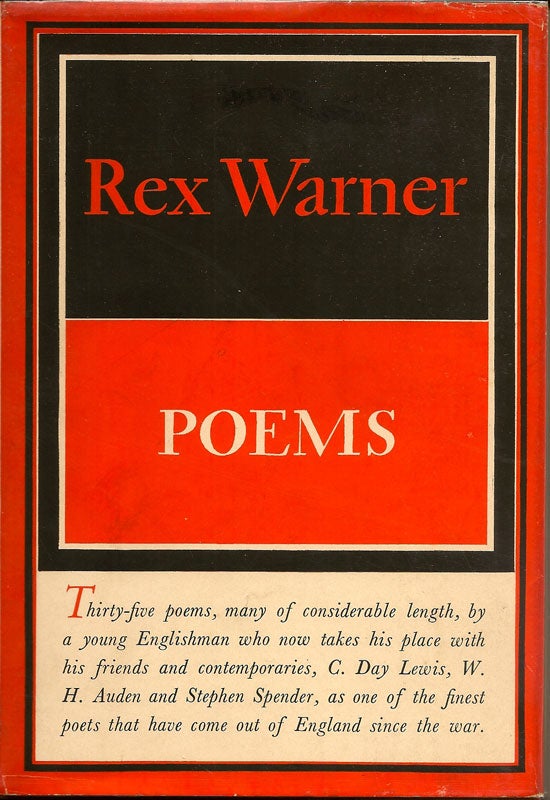 Item #007855 Poems. REX WARNER